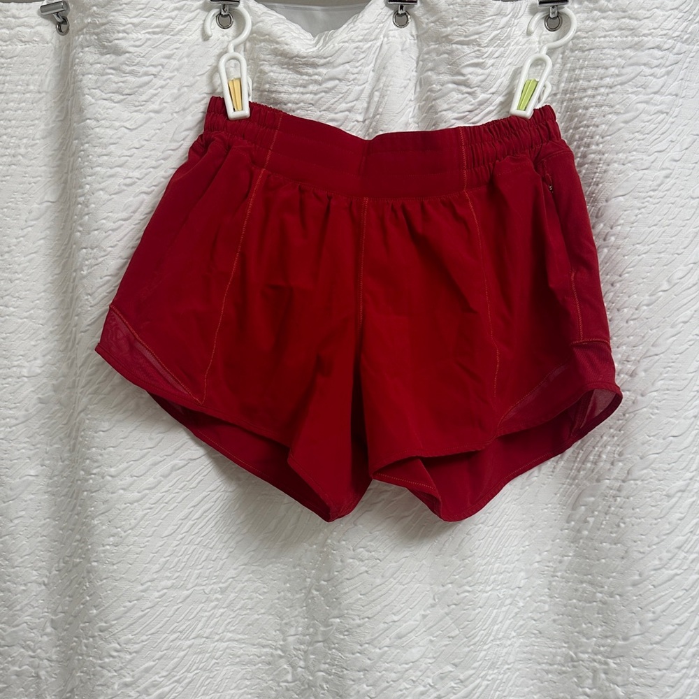 lululemon athletica Vibrant Red Athletic Shorts